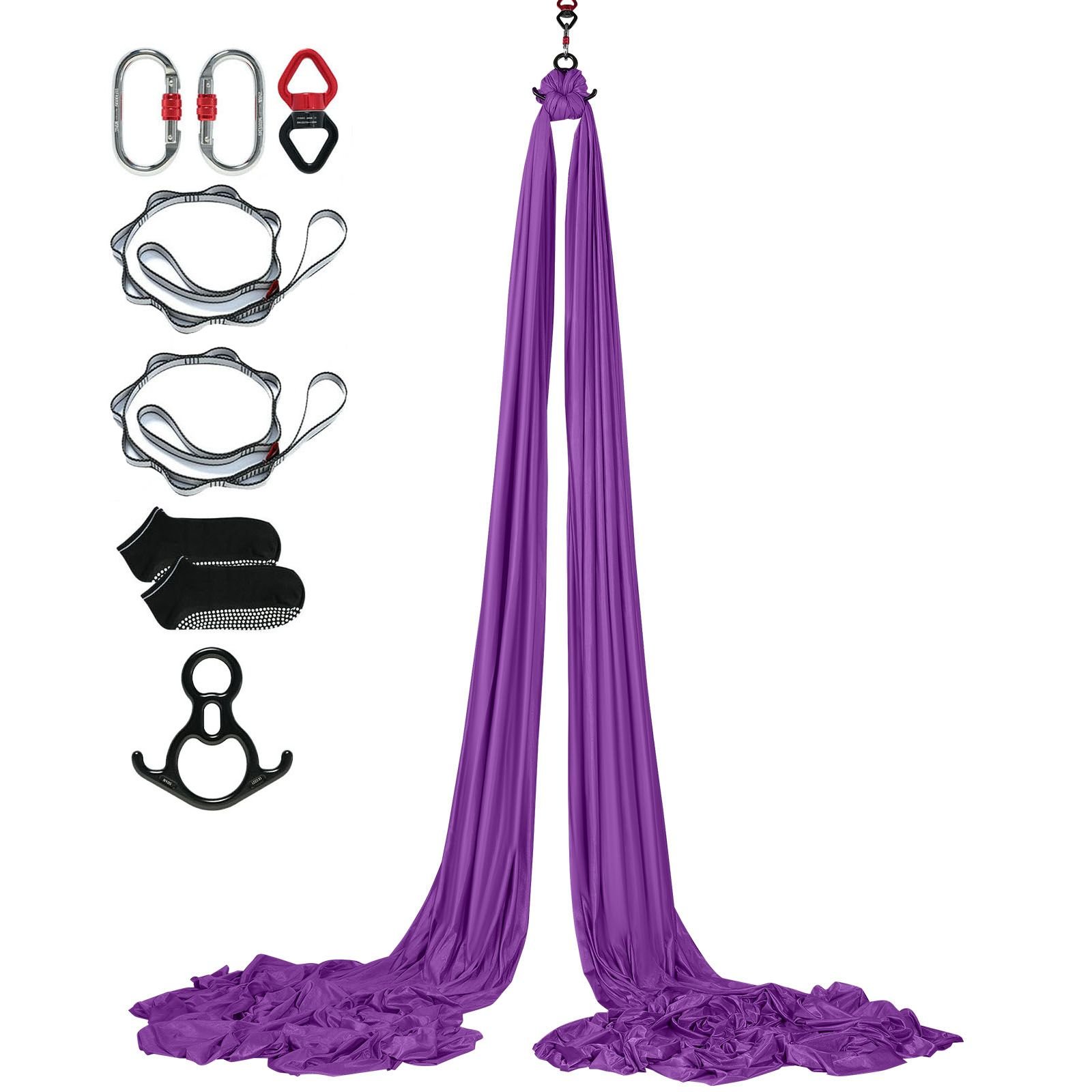 aerial silk yoga swing 87 yards aerial yoga hammock kit with 100gsm nylon fabric full rigging hardware easy set up guide antigravity flying for all levels fitness bodybuilding purple.jpg
