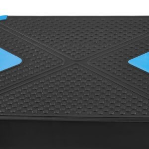 aerobic exercise step platform 28 inch workout aerobic stepper height adjustable fitness training step deck trainer with 4 risers non slip surface bench for home gym cardio strength blue 1.jpg