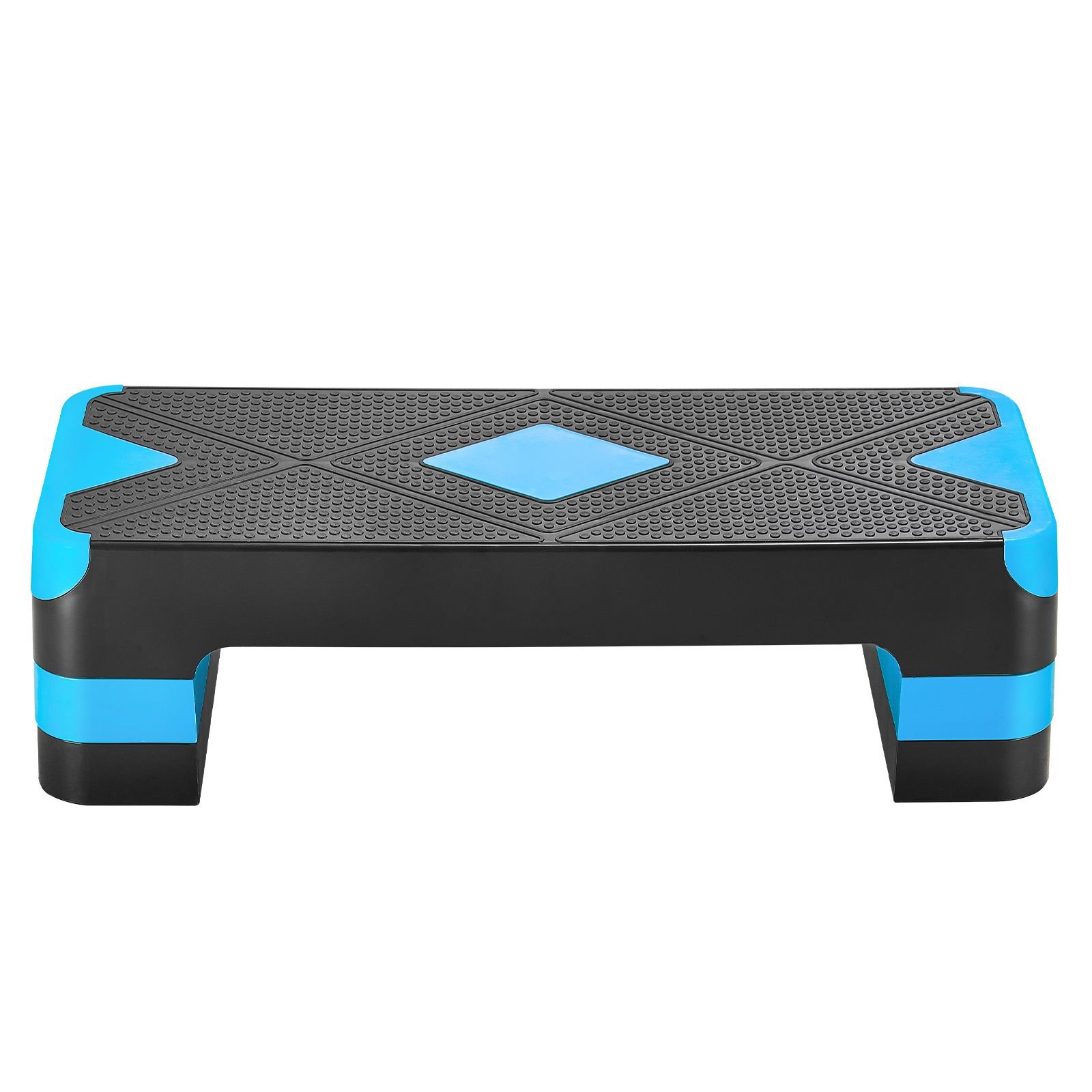 aerobic exercise step platform 28 inch workout aerobic stepper height adjustable fitness training step deck trainer with 4 risers non slip surface bench for home gym cardio strength blue.jpg