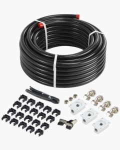 Air Compressor Line Kit, 100FT x 3/4", HDPE-Aluminum Compressed Air Piping System, Leak-Proof, Pressure-Resistant & Easy-to-Install, Compressed Air Line Tubing Kit for Garages Workshops, Black