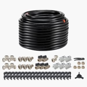 air compressor line kit 200ft x 34 hdpe aluminum compressed air piping system leak proof easy to install compressed air line tubing kit for garages workshops black.jpg