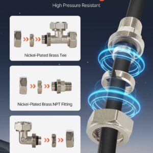 air compressor line kit 200ft x 34 hdpe aluminum compressed air piping system leak proof easy to install compressed air line tubing kit for garages workshops black 5.jpg