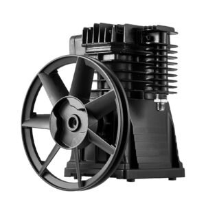 Air Compressor Pump Head, 3HP 5.8CFM @ 90PSI, Twin Cylinder Oil Lubricated Air Compressor Piston Pump Head, Single-Stage Aluminum Air Compressor Pump Replacement with Max. 116PSI Pressure