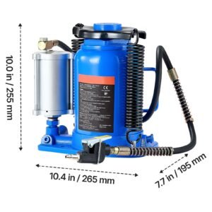 air hydraulic bottle jack 32 ton 705469 lbs capacity 10 163 inch lifting range pneumaticmanual heavy duty welded bottle jack with pump for car suv pickup truck rv auto repair blue 4.jpg