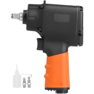Air Impact Wrench, 3/8-Inch Drive Air Impact Gun, Up to 690ft-lbs Nut-busting Torque, Lightweight Pneumatic Impact Wrench for Auto Repairs and Maintenance