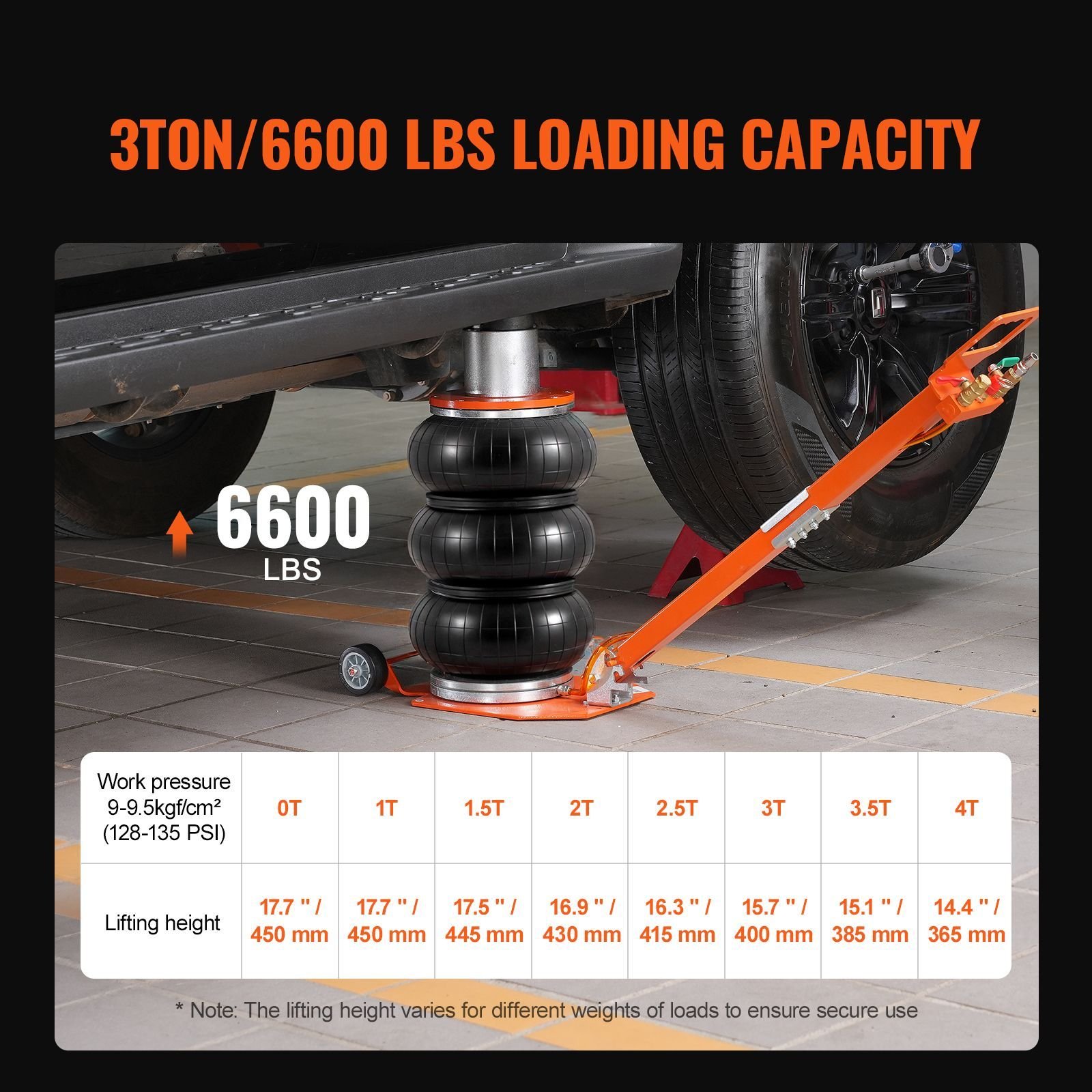 air jack 3 ton6600 lbs 1 6s pneumatic lifting jack with heightened column adjustable handle compact easy to lift space saving jack with thick rubber pad.jpg