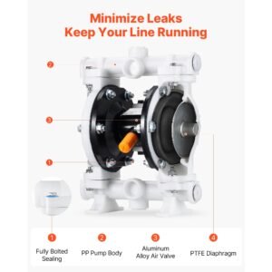 air operated double diaphragm pump 44 gpm 1 12 inch inlet outlet pneumatic waste oil transfer pump max 100 psi polypropylene body air operated for diesel grease kerosene gasoline 1.jpg