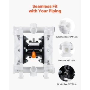 air operated double diaphragm pump 44 gpm 1 12 inch inlet outlet pneumatic waste oil transfer pump max 100 psi polypropylene body air operated for diesel grease kerosene gasoline 4.jpg