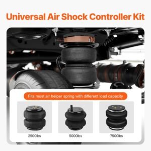 air shock controller kit 12v 100psi on board air compressor system air ride suspension compressor kit with single path system pressure gauge air line for trucks vans 5.jpg