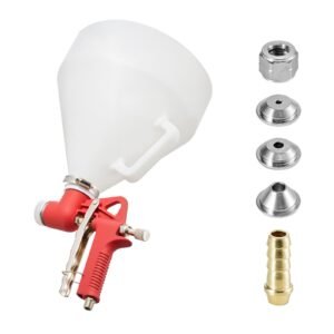 Air Texture Spray Gun, 1.45 Gallon Air Hopper Spray Gun, Professional Drywall Texture Painting Sprayer with 3 Nozzles (3.5mm, 6mm, 8mm) for Popcorn, Knockdown, Orange Peel Textures