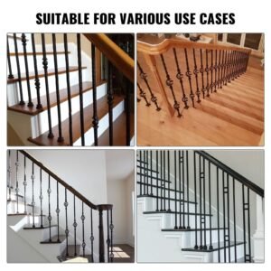 aluminum alloy baluster shoes stair flat shoe with screw holes for 12 inch square scroll basket twist knuckle staircase balusters metal spindle railing satin black 50 pcs 2.jpg