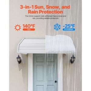 aluminum awning 40 x 42 in durable window awning door canopy lightweight and stable aluminum exterior awnings rain snow sunlight protection for door entrance windows patio porch 25.jpg