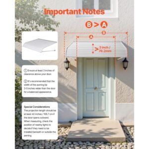 aluminum awning 48 x 42 in, durable window awning door canopy, lightweight and stable aluminum exterior awnings rain snow sunlight protection for door entrance windows patio porch
