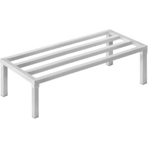 aluminum dunnage rack 48 x 20 commercial food floor rack 12 off the floor 1800 lbs capacity all welded aluminum storage rack for storage in restaurants kitchens garages and vehicles 4.jpg