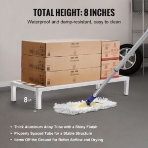 aluminum dunnage rack 48 x 20 commercial food floor rack 8 off the floor 1800 lbs capacity all welded aluminum storage rack for storage in restaurants kitchens garages and vehicles 2.jpg