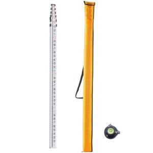 aluminum grade rod 18 feet10ths 6 sections telescopic measuring roddouble sided scale 110ft leveling rod stickaluminum alloy survey rod w bubble level carrying bag for houseswallsfloors 3.jpg