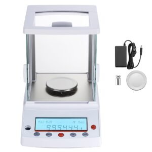 Analytical Balance, 120 g x 0.001 g High Precision Accuracy Lab Scale, g/oz/ct/mg 4 Units Electronic Digital Analytical Balance with Glass Draft Shield, for Laboratory Jewelry Pharmacy