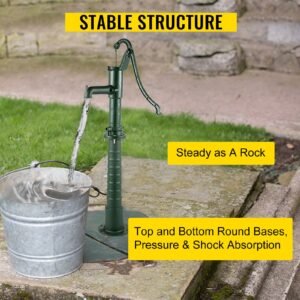 antique hand water pump stand pitcher pump stand cast iron well pump stand with pre set 05 holes for easy installation old fashion pitcher hand pump stand for home yard pond garden outdoors g 5.jpg
