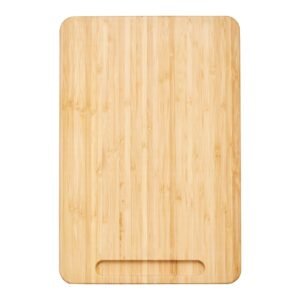 appliance slider, large 16 x 12 inch, rolling sliding tray with rubber wheels & hollow handle, easy to clean, appliance rolling tray for coffee maker, kitchen countertop, natural wood