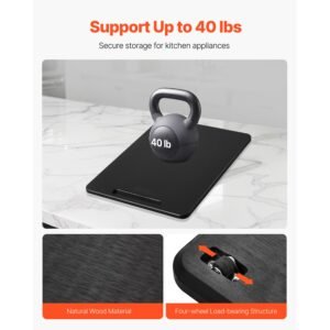 appliance slider large 16 x 12 inch rolling sliding tray with silent rubber wheels hollow handle easy to clean appliance rolling tray for coffee maker kitchen countertop black 1.jpg