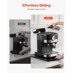 appliance slider large 16 x 12 inch rolling sliding tray with silent rubber wheels hollow handle easy to clean appliance rolling tray for coffee maker kitchen countertop black 5.jpg