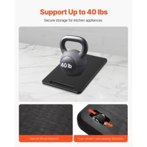 appliance slider small 14 x 95 inch rolling sliding tray with silent rubber wheels hollow handle easy to clean appliance rolling tray for coffee maker kitchen countertop black 1.jpg