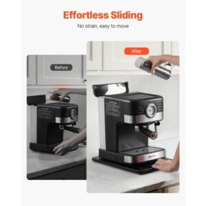 appliance slider small 14 x 95 inch rolling sliding tray with silent rubber wheels hollow handle easy to clean appliance rolling tray for coffee maker kitchen countertop black 5.jpg