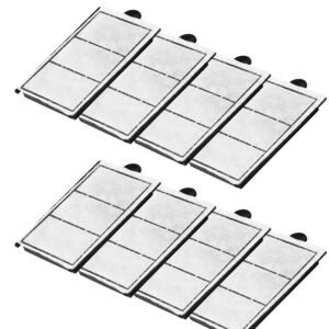 Aquarium Filter Cotton, 8 PCS Fish Tank Replacement Filter Cartridges for 2.5/3.5 Gal, Fishbowl Accessories with Multi-Layer Filtration Easy Installation, for MN-200 and MN-280 Models
