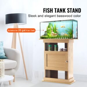 aquarium stand 20 gallon fish tank stand 252 x 157 x 283 in mdf turtle tank stand 1676 lbs load capacity reptile tank stand with storage cabinet and hardware kit basswood color 1.jpg