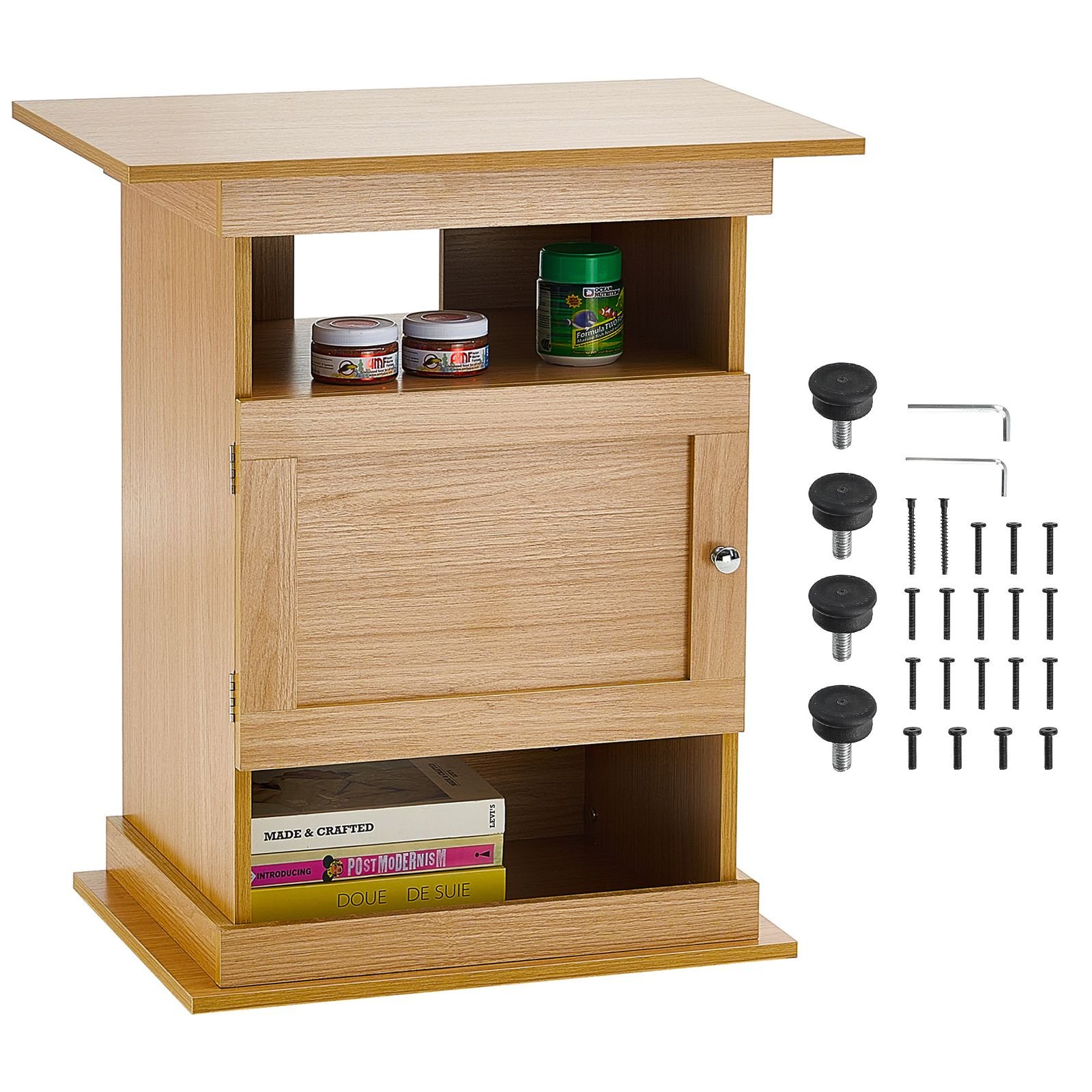 aquarium stand 20 gallon fish tank stand 252 x 157 x 283 in mdf turtle tank stand 1676 lbs load capacity reptile tank stand with storage cabinet and hardware kit basswood color.jpg