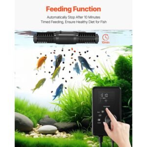 aquarium wave maker 25w 2380 gph adjustable cross flow pump with controller magnetic dc 24v aquarium powerhead strong magnetic base 360 rotating wavemaker for saltwater marine freshwater 1.jpg