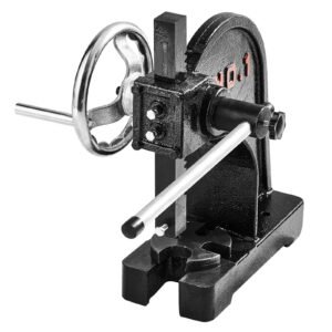 Arbor Press, 1 Ton Manual Arbor Press with Handwheel, 5.9" Maximum Height, Cast Iron Heavy-duty Manual Desktop Arbor Press, Precision Hand Press for Stamping, Bending, Stretching, Forming
