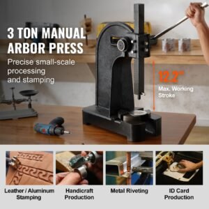 arbor press 3 ton manual arbor press 122 maximum height cast iron heavy duty manual desktop arbor press precision hand press for stamping bending stretching forming 1.jpg