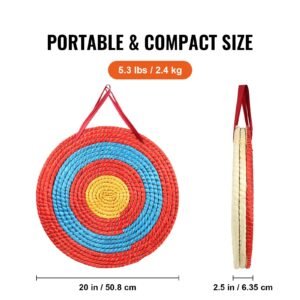 archery target 3 layers 20 arrow target traditional solid straw round archery target shooting bow hand made arrows target coloured rope target for backyard outdoor hunting shooting practice 1.jpg