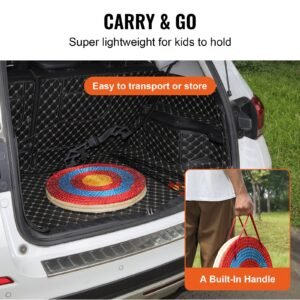 archery target 3 layers 20 arrow target traditional solid straw round archery target shooting bow hand made arrows target coloured rope target for backyard outdoor hunting shooting practice 3.jpg