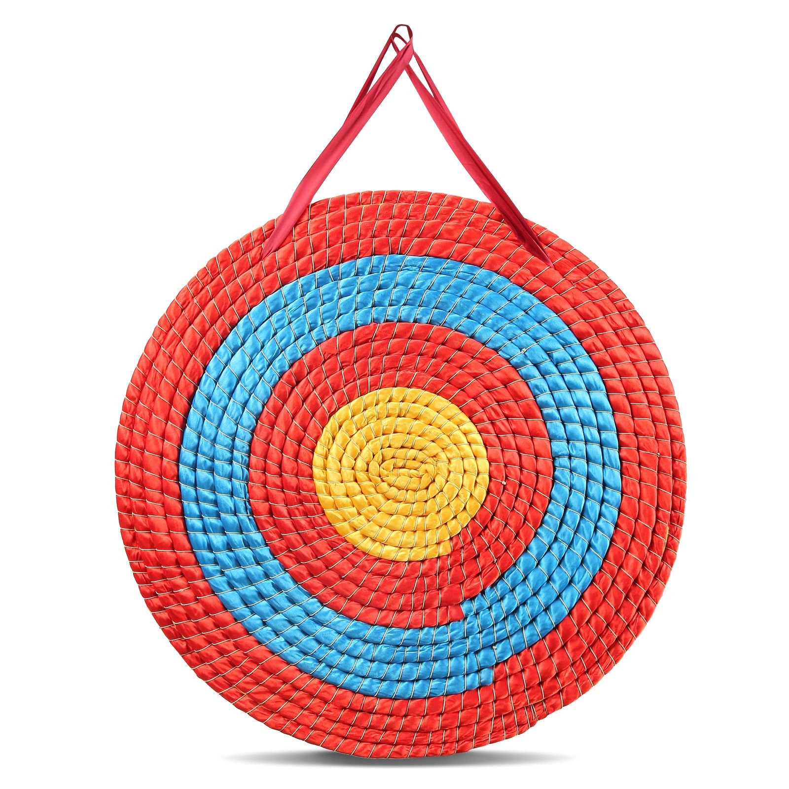 archery target 3 layers 20 arrow target traditional solid straw round archery target shooting bow hand made arrows target coloured rope target for backyard outdoor hunting shooting practice.jpg