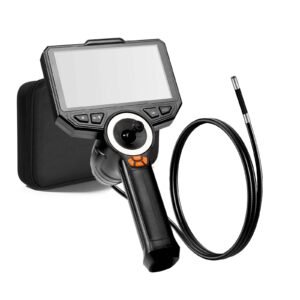Articulating Endoscope with Light, 4-Way 360° Articulated Borescope Camera, 6" HD IPS Screen, 1920 x 1080 Lens, 8X Zoom, 7000mAh Battery, IP67 Waterproof for Auto, Plumbing (4.9FT Snake Cable)