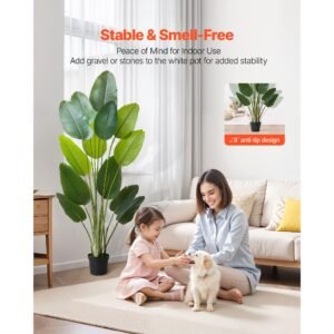 artificial bird of paradise 6 ft tall fake tropical plants with with 13 trunks white pot faux floor silk tree large trees for home office living room decor house warming indoor outdoor 13.jpg
