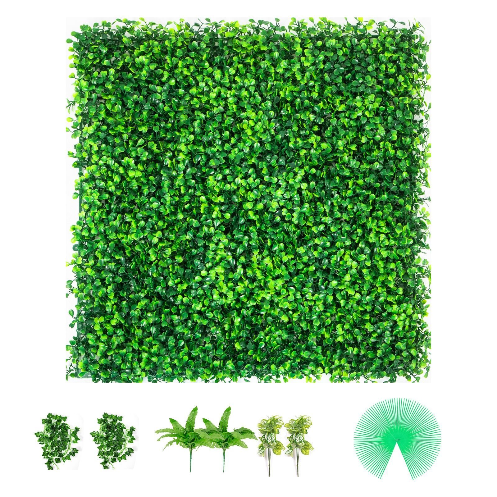 artificial boxwood panels 20 pcs 20x20 boxwood hedge wall panels pe artificial grass backdrop wall 16 privacy hedge screen for decoration of outdoor indoor garden fence and backyar.jpg