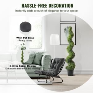 artificial boxwood topiary tree 60 inch tall 2 pieces spiral faux topiary trees faux plant w extra leaves pot small decoration uv rated greenery set for home decor indooroutdoor 2.jpg