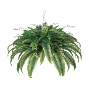 artificial ferns natural spread diameter 37 41 inch large hanging fake boston ferns sunlight resistant fake plant wall decor with 80 branches and flowerpot faux fern for home office outdoor 4.jpg