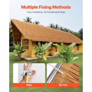 artificial thatch grass roof 13 x 164 ft mexican style tiki bar hut skirt thatch roofing roll waterproof fire resistant palapa duck blind grass for patio pool beach hawaiian party dcor 4.jpg