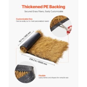 artificial thatch grass roof 16 x 197 ft tiki bar hut thatch roofing roll waterproof fire resistant palapa tiki roof mat for patio pool beach tropical hawaiian party dcor 3.jpg