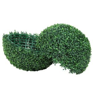 artificial topiaries boxwood trees 16 tall 2 pieces ball shape faux topiaries plant all year green feaux plant decorative balls for backyard balconygarden wedding and home dcor 2.jpg