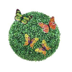 artificial topiaries boxwood trees 16 tall 2 pieces ball shape faux topiaries plant all year green feaux plant decorative balls for backyard balconygarden wedding and home dcor 3.jpg