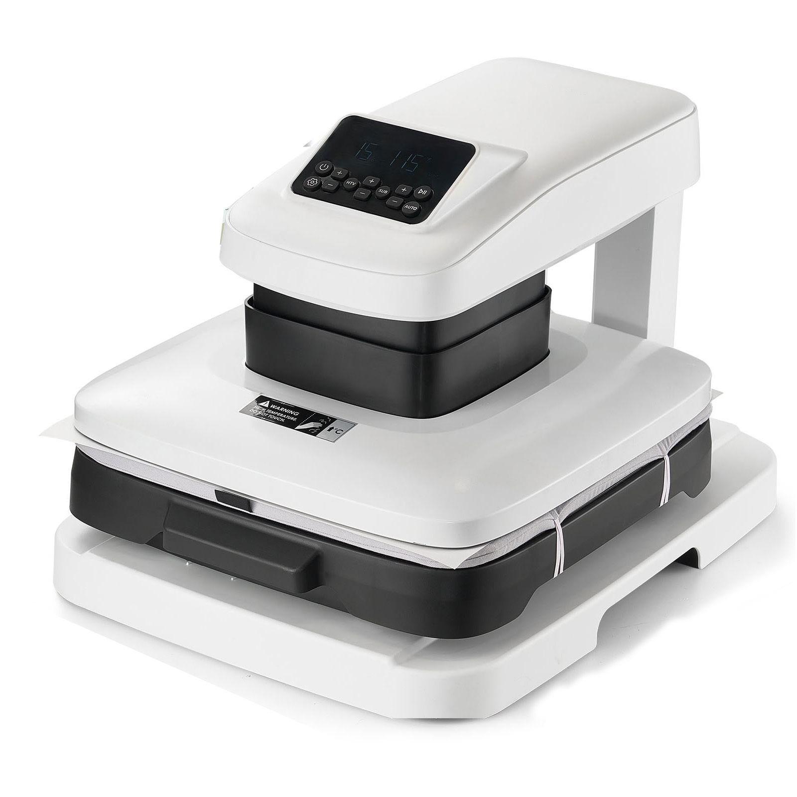auto heat press machine 15 x 15 inch t shirt press machine with auto release and adjustable pressure digital display rapid heating for sublimation vinyl heat transfer projects white.jpg