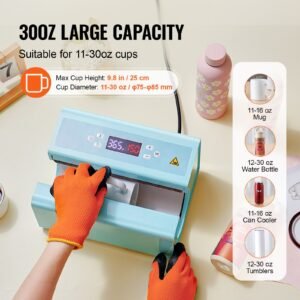 auto tumbler heat press machine mug heat press for 11 30oz sublimation tumblers heat up fast and even tumbler press with tape and glove temp and time setting for tumblers cups mugs blue 1.jpg