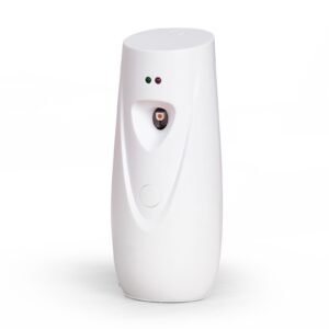 automatic air freshener spray dispenser 4 pack wall mounted or free standing battery operated multiple time settings for home indoor bathrooms offices hotels commercial places white 2.jpg