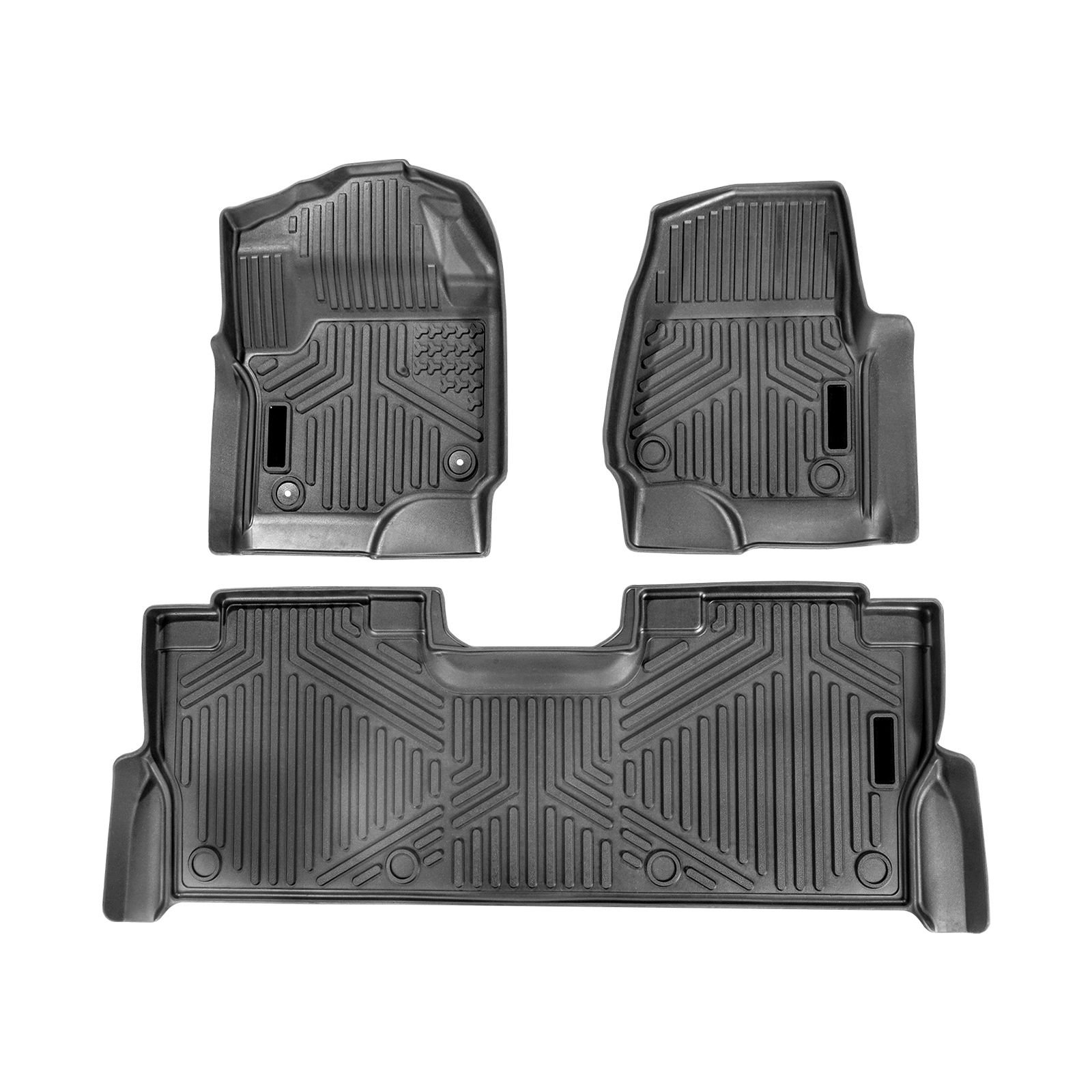 automotive floor mats fits for ford f250 f350 f450 f550 2017 2024 2025 super duty crew cab bucket seat with under seat storage 3 pcs front and 2nd row liners floor liners for trucks black.jpg