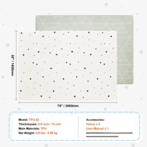baby play mat 55x79 baby crawling mat non slip one piece soft baby playmat rollable reversible floor mat waterproof activity playmats for babies toddlers infants play tummy time 5.jpg